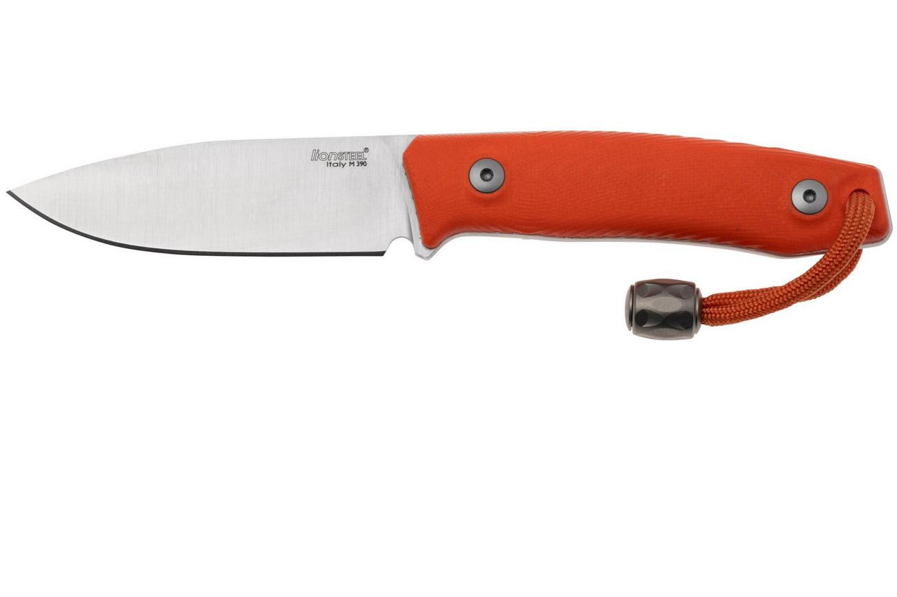 LionSteel M1-GOR Orange G10, vaststaand mes