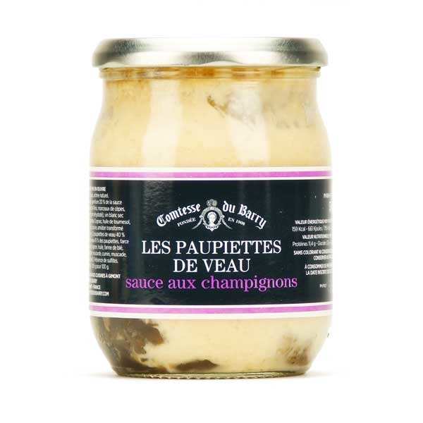 Paupiettes de veau sauce aux champignons