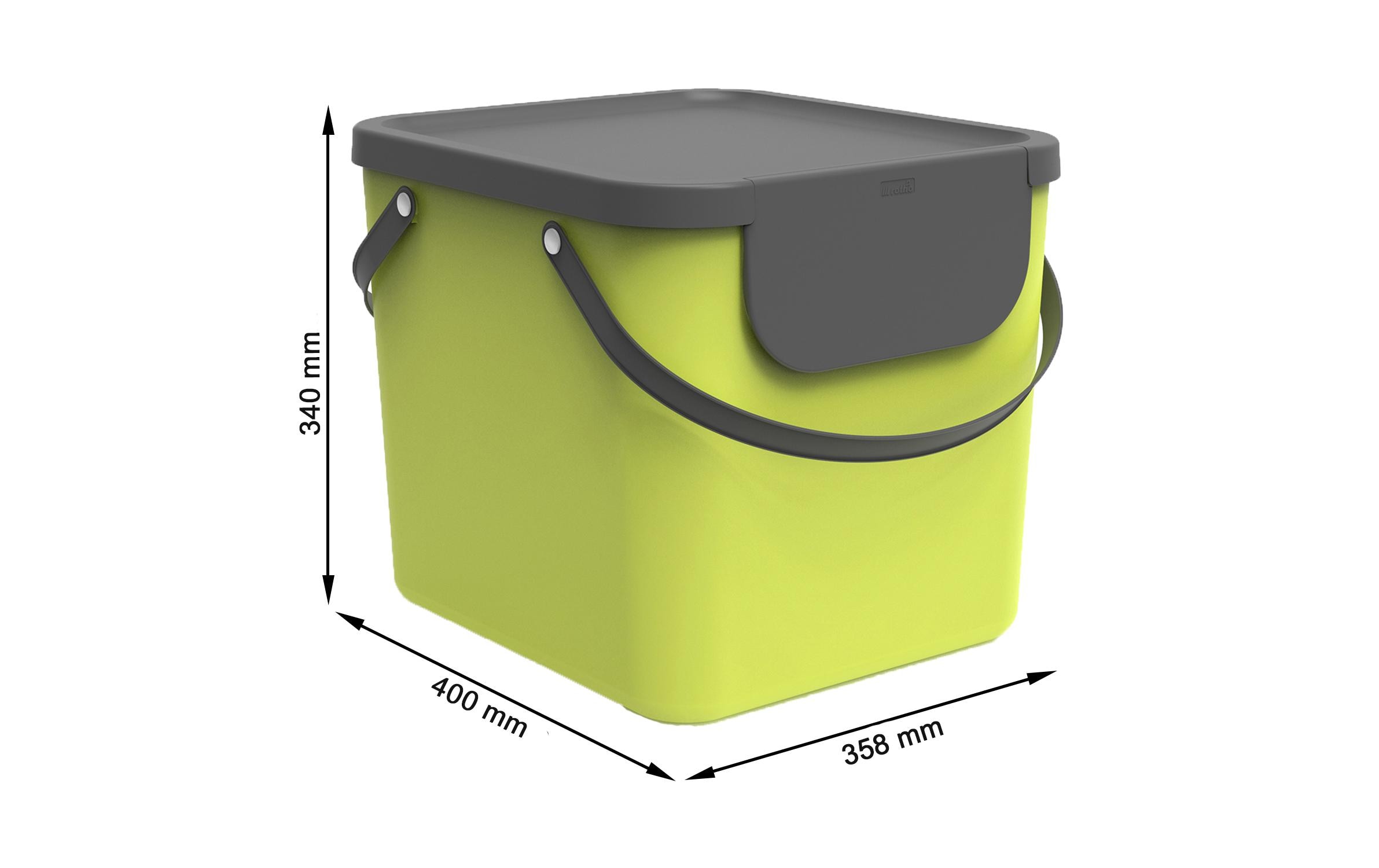 Recyclingbehälter Albula 40 l, Lime GrünMülleimer