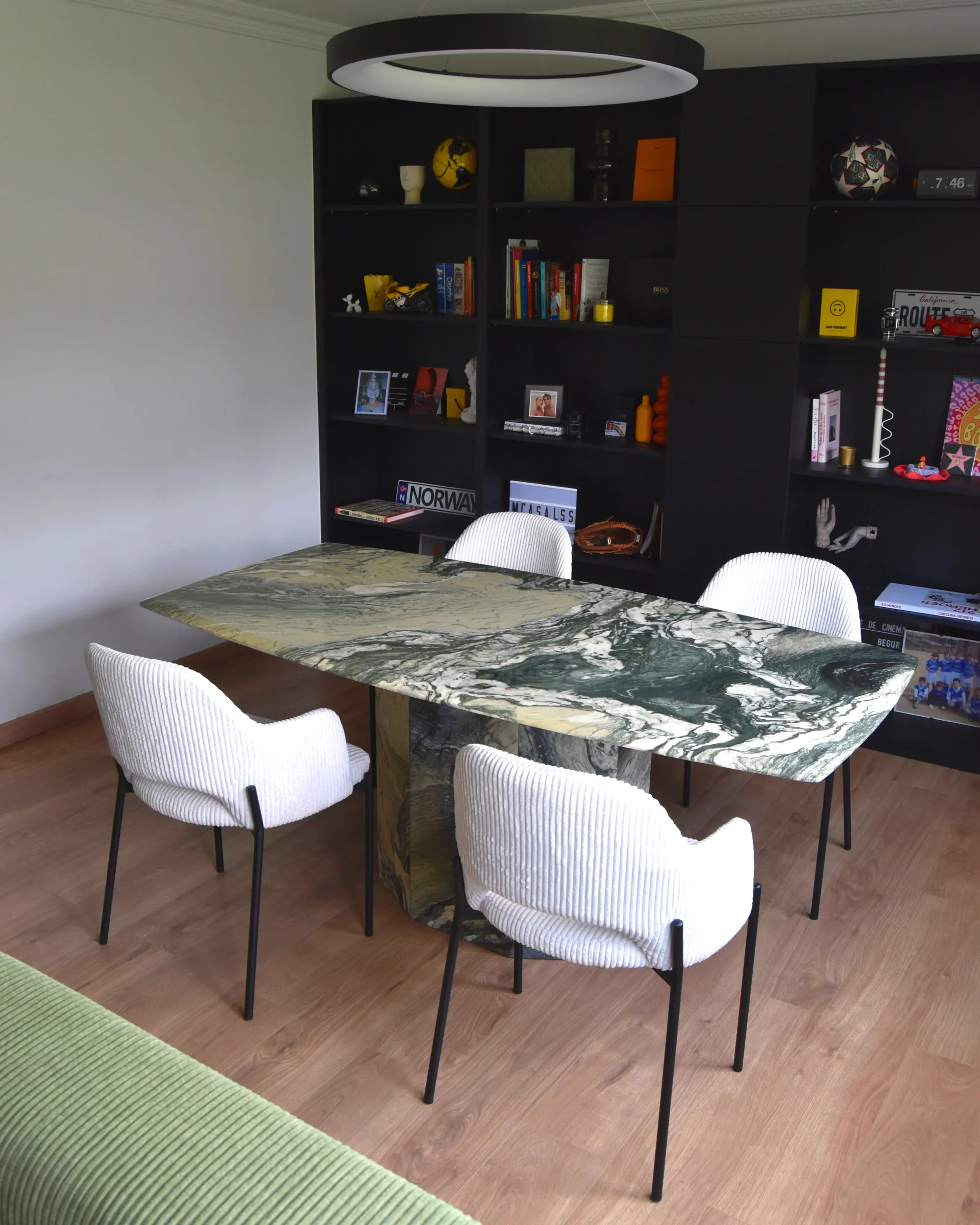 Set van 2 eetkamerstoelen RATON Corduroy Gebroken wit
