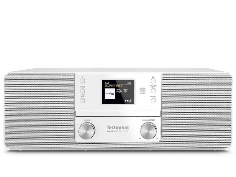 Technisat DAB  Radio DigitRadio 370 CD IR Weiss DAB /UKW/Internet-Stereoradio mit CD-Player und App-Steuerung