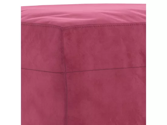 Repose-pied Rouge bordeaux 70x55x41 cm Velours