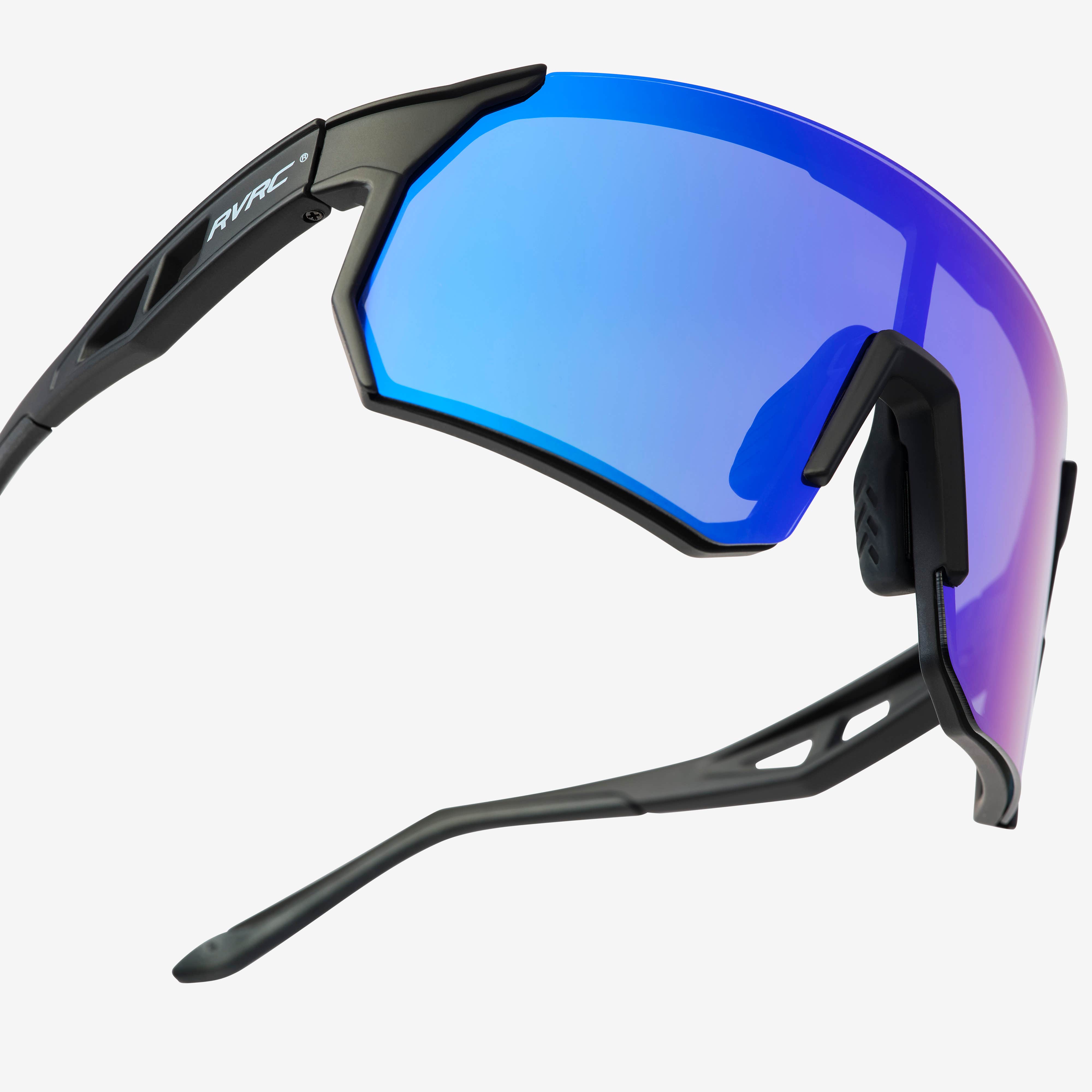 Castor Polarized Sports Sunglasses  Black/Green Blue