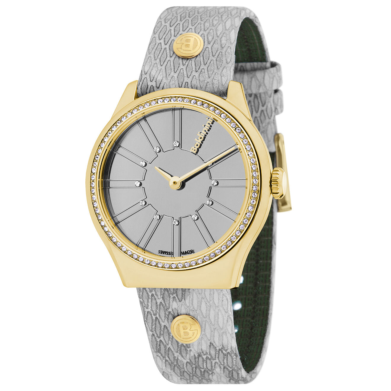 Baldinini Montre Femme en Cuir & cristaux Swarovski Adria grise