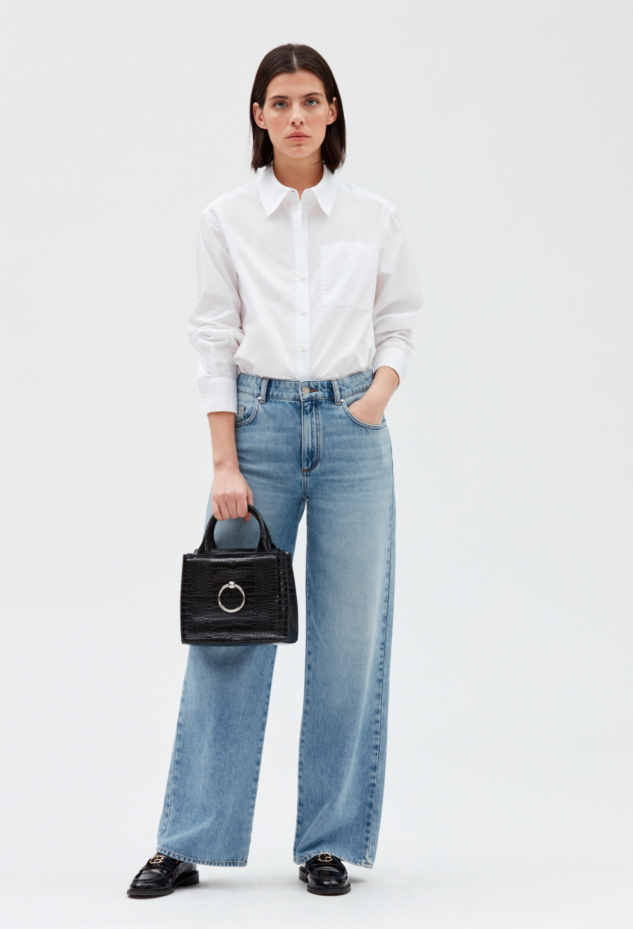 Sac Anouck cuir texture noir
