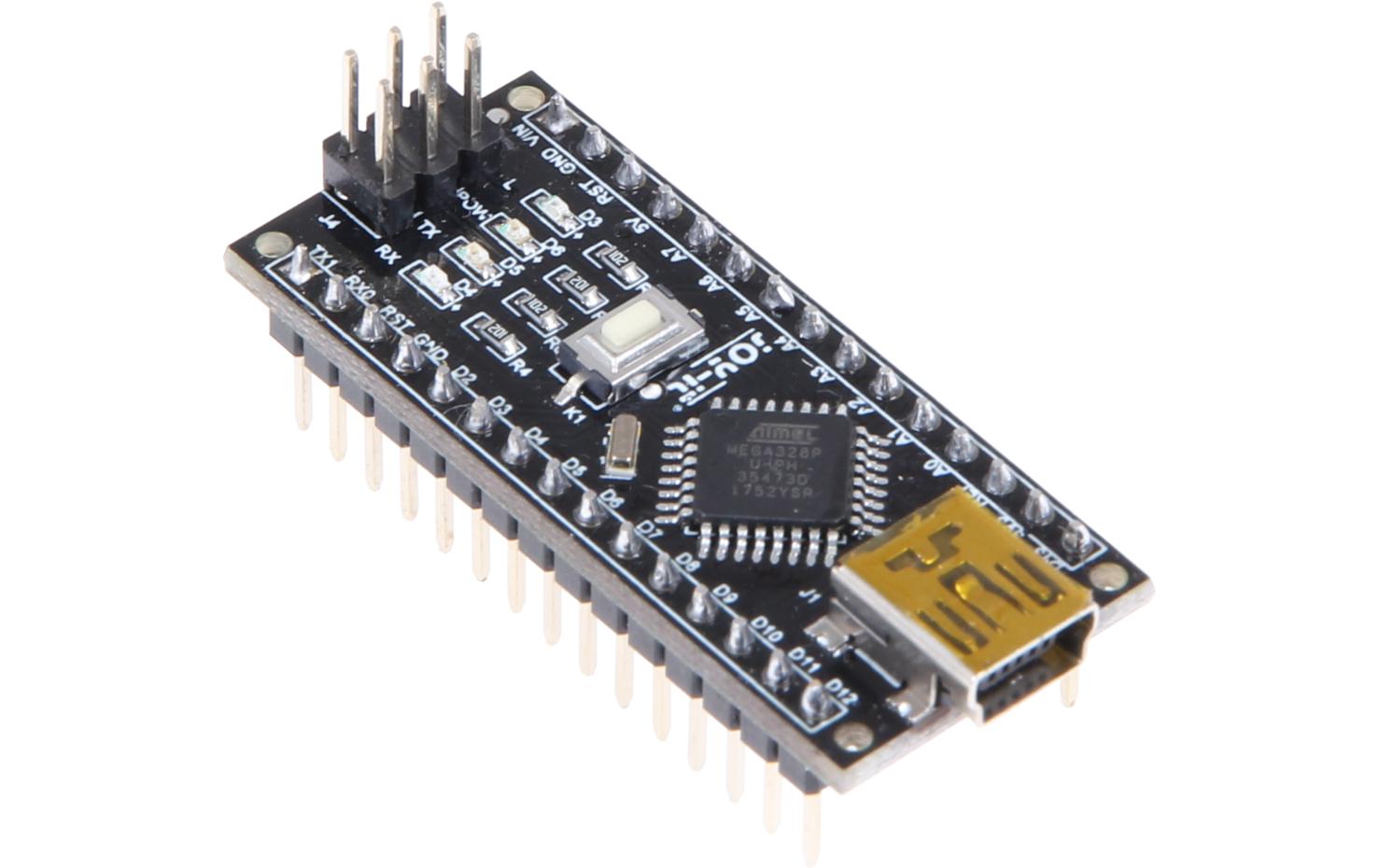 Entwicklerboard Nano V3 Arduino kompatibelATmega328P basiertes Mikrocontroller-Board