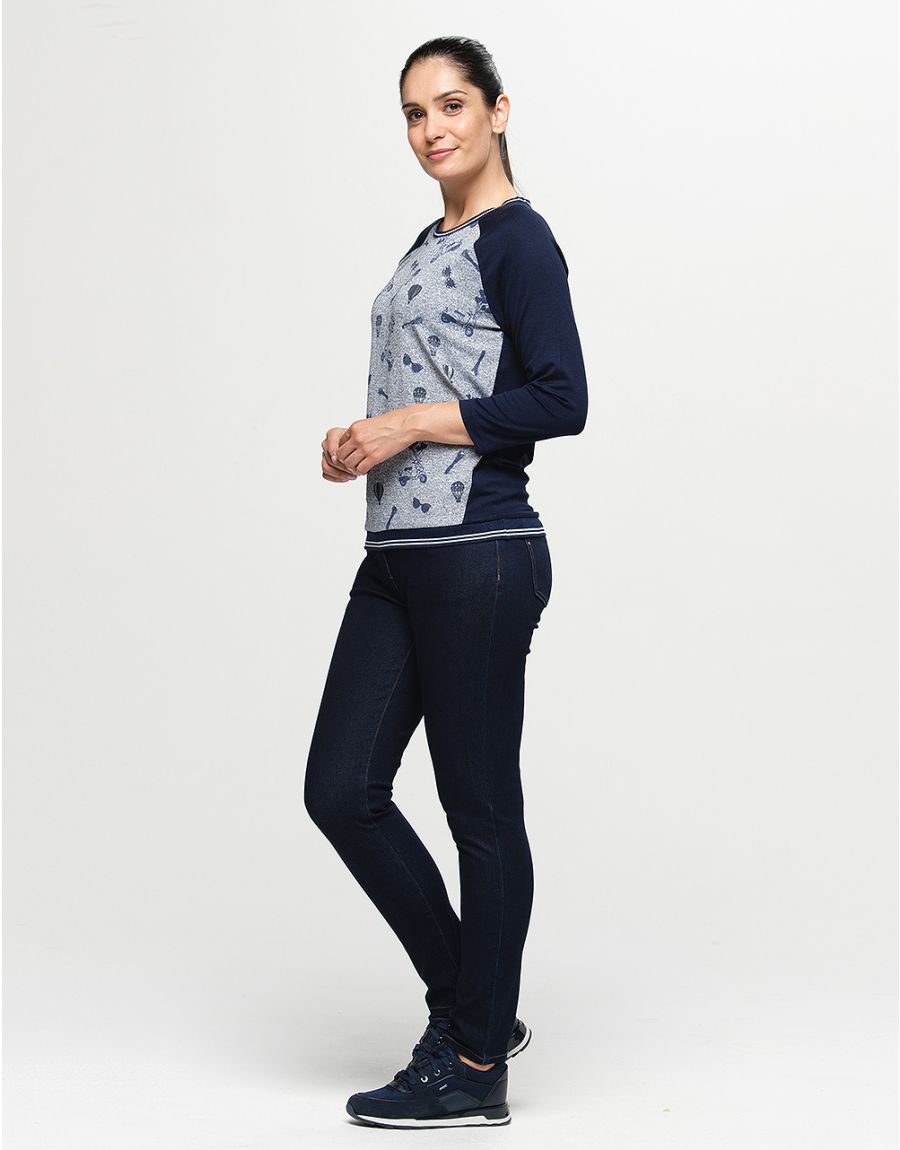 T-shirt gris marine