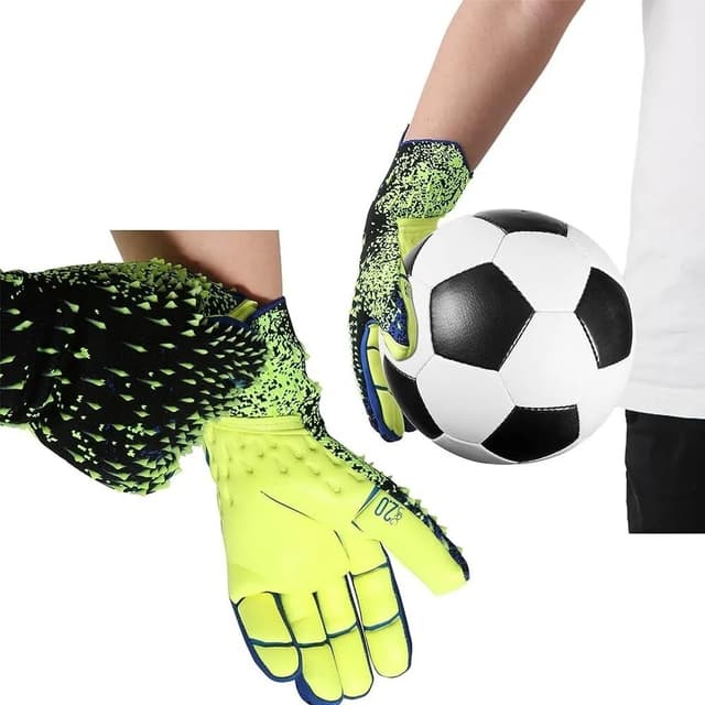 1 par Tykke Latex Palm Målmandshandsker Anti-Slip fodboldtræning