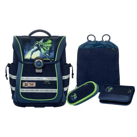 McNeill Ergo Light Pure Motion Line Hero Schulranzenset 4-teilig Hologramm