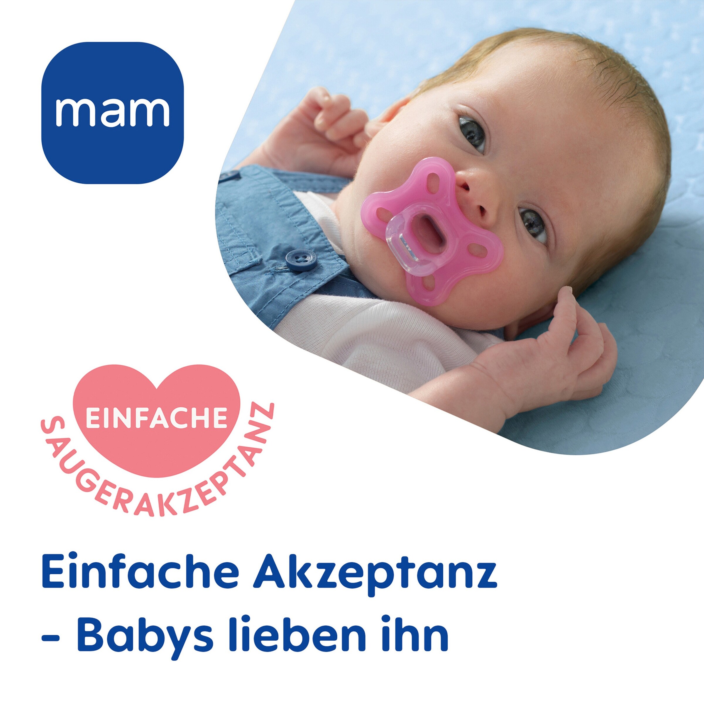 MAM 2er-Pack Schnuller Comfort Silikon 0-3M pink, lila