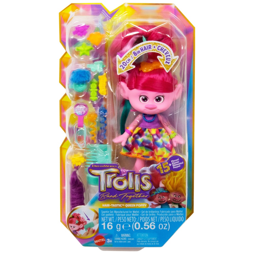 Trolls 3 Band Together Hair-Tastic Queen Poppy Modepuppe