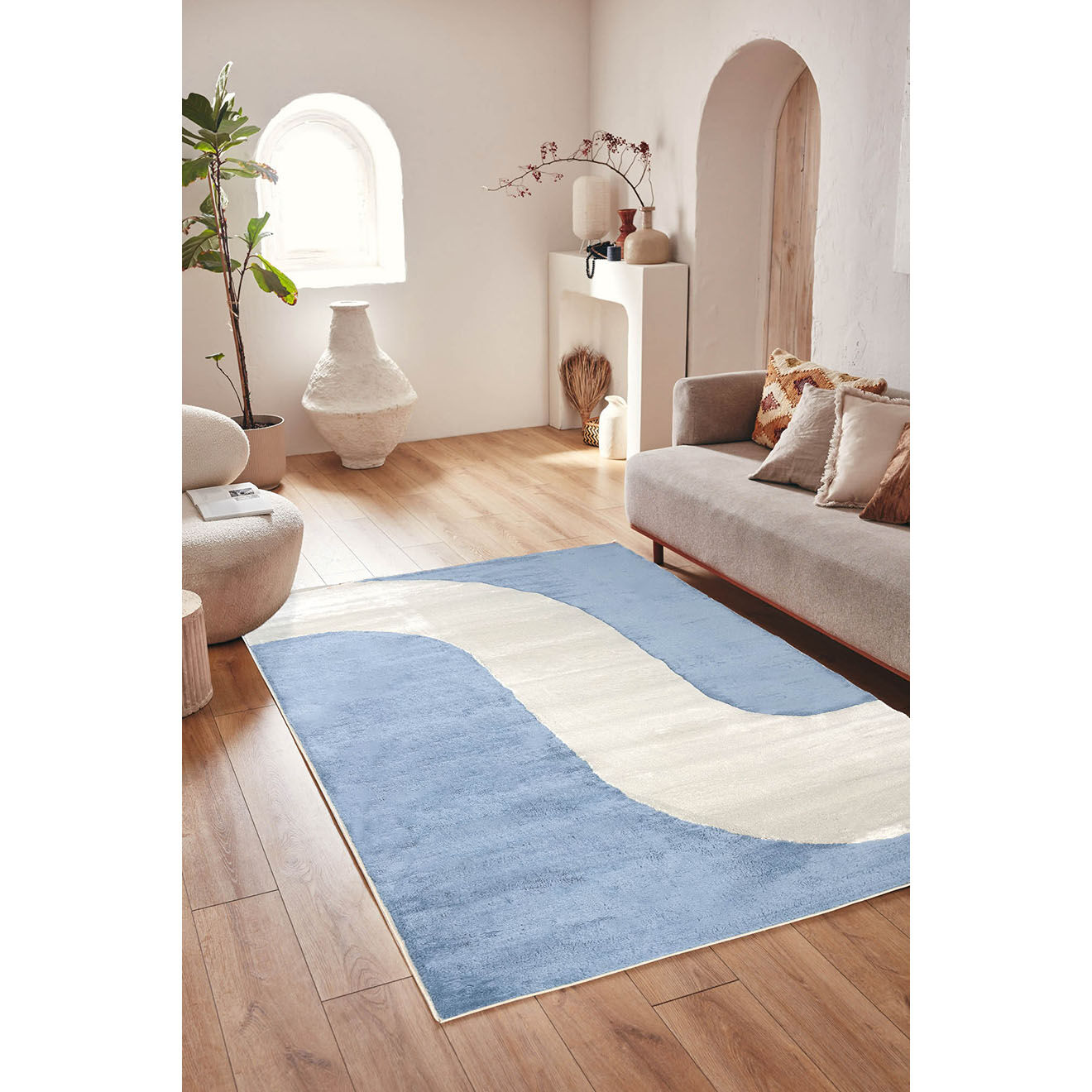 Nazar Rugs Tapis Nely 794 bleu - 200x290 cm