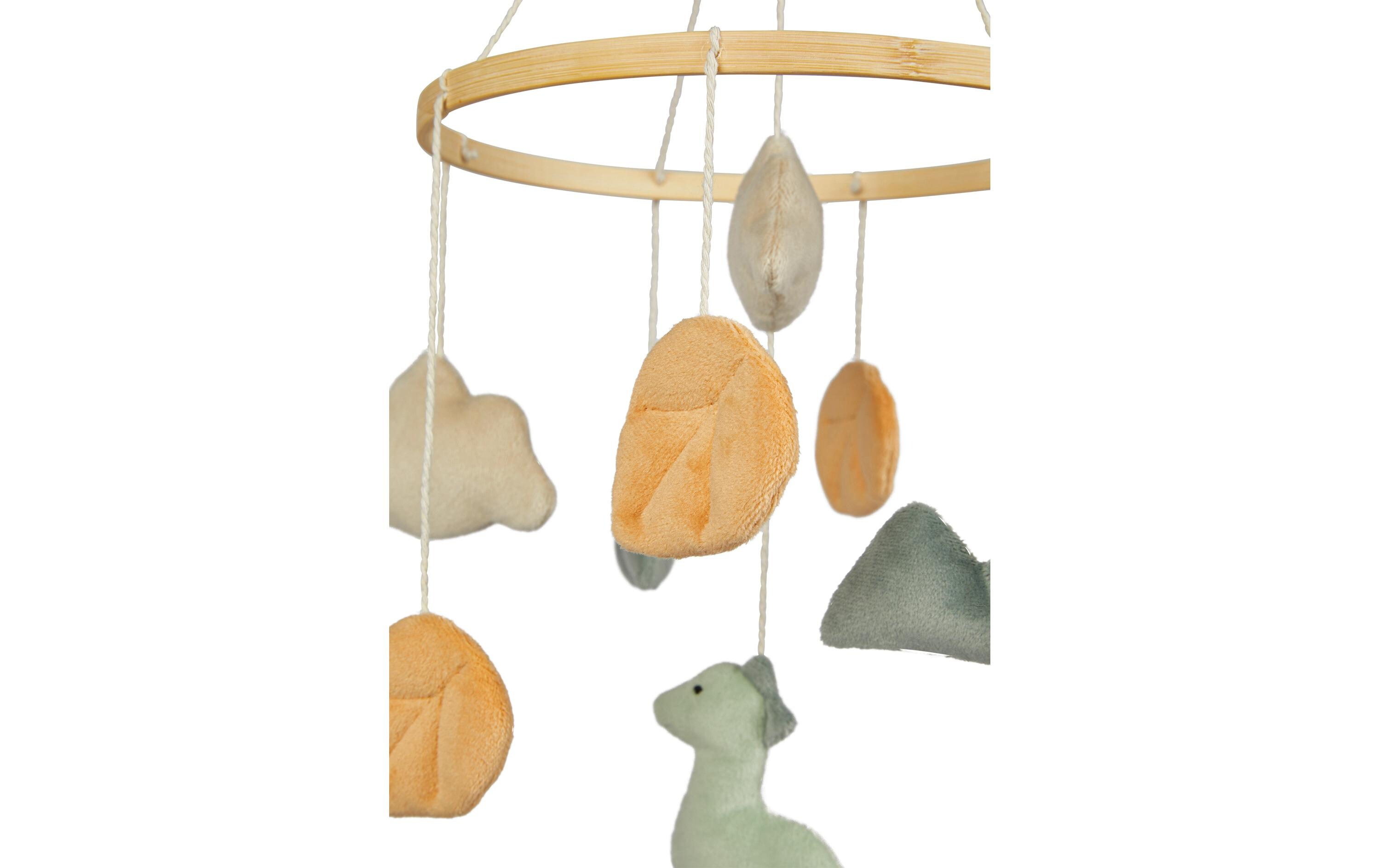 Mobile Dino Rexi Grün/OrangeWattiertes Mobile für Kinder