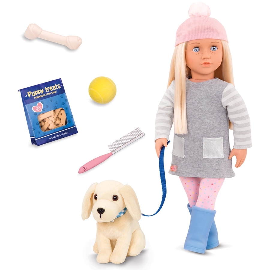 Our Generation Puppe Meagan 46cm mit Golden Retriever 1