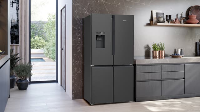 Siemens Side-by-side KF96DPXEA (Sort rustfrit stål)