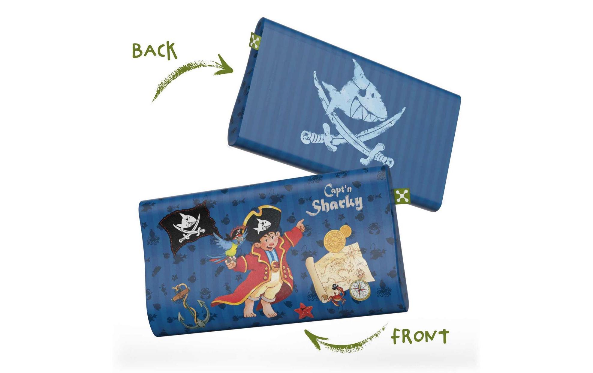 Kinder Kopfkissenbezug Ergonomic Capt'n Sharky 50 x 32 cmKissenhülle mit Pirat-Motiv