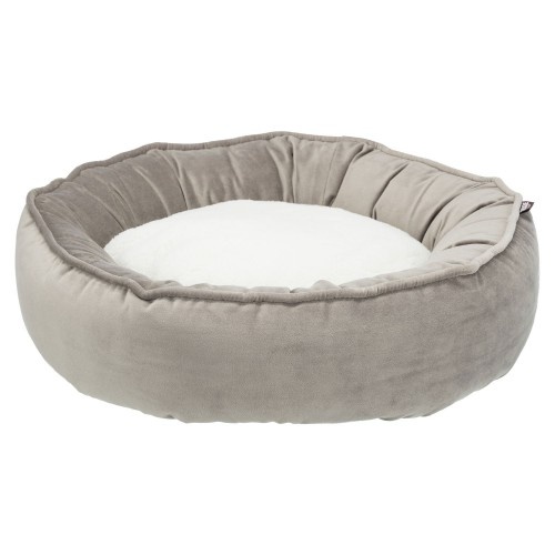 Cama redonda reversível para cães Trixie Livia, cor creme.