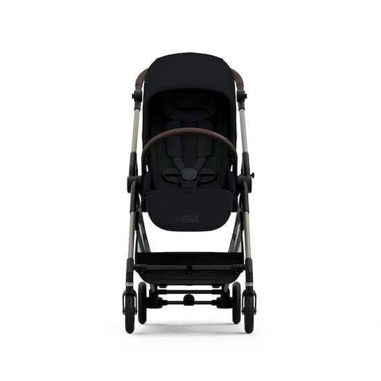 Poussette Melio 4   Magic Black - Châssis Silver Taupe        de               CYBEX