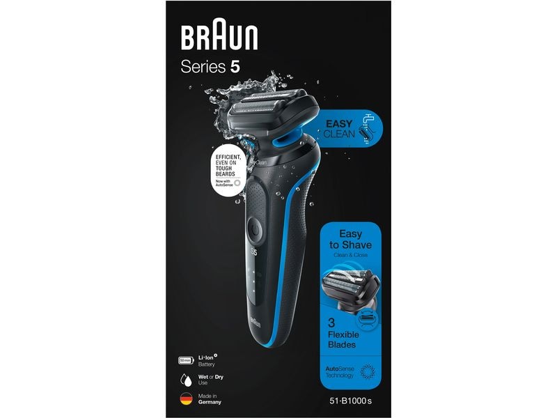Braun Herrenrasierer 5 51-B1000 s Rasierapparat für die Nass- und Trockenrasur