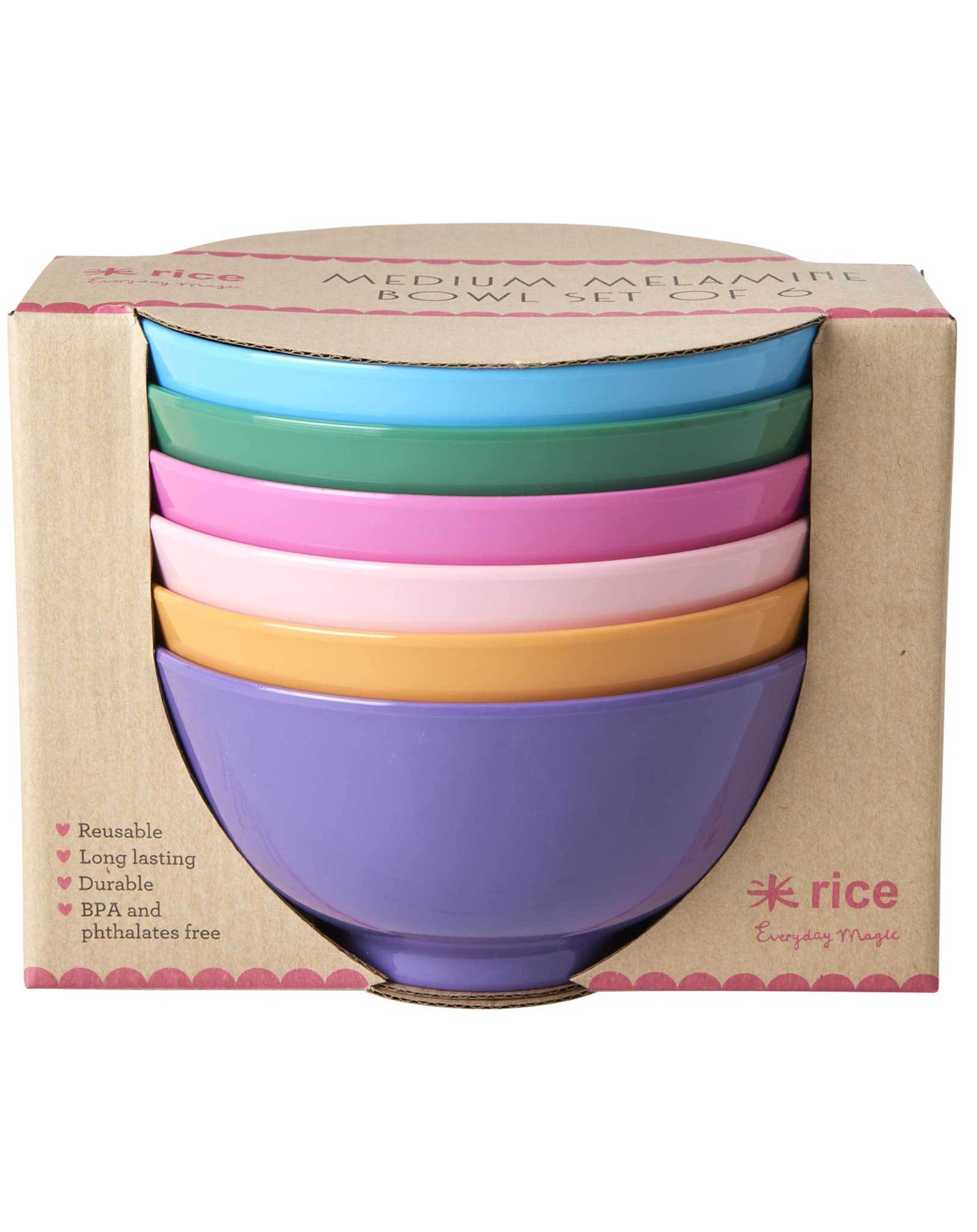 Melamin-Schüssel COLORS (700ml) 6er-Set