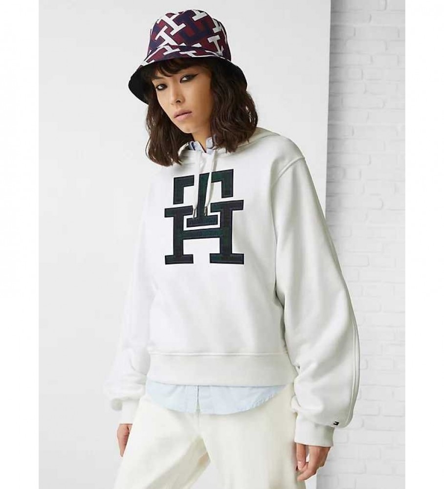 Moletom Tommy Hilfiger TH Monogram, Branco