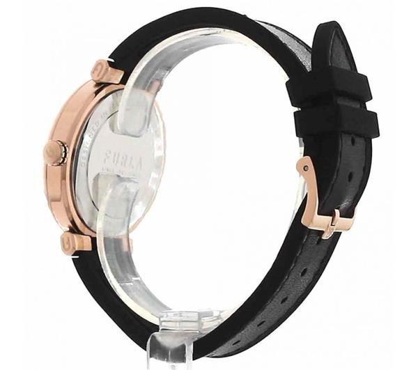 Furla Ladies Furla Block Black Rose Watch WW00011002L3