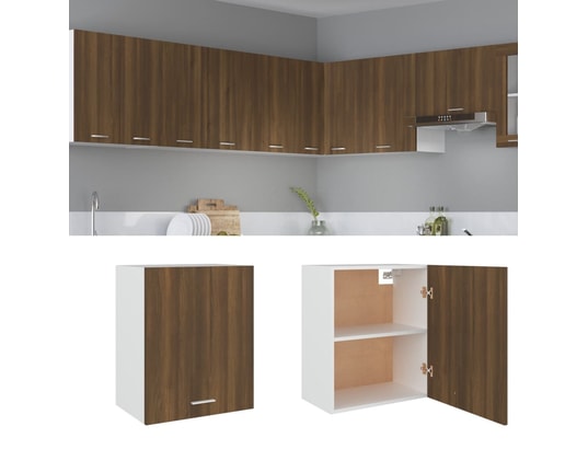 VIDAXL - Mobilier de cuisine Armoire suspendue chêne marron 50x31x60 cm bois d'ingénierie