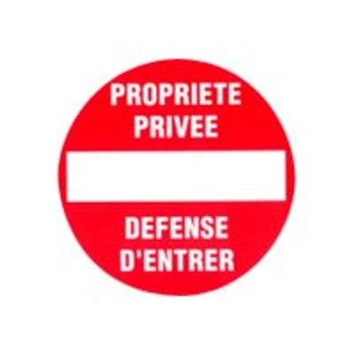 Pickup - Plaque de signalisation ronde - 180 mm (diamêtre) - défense d'entrer