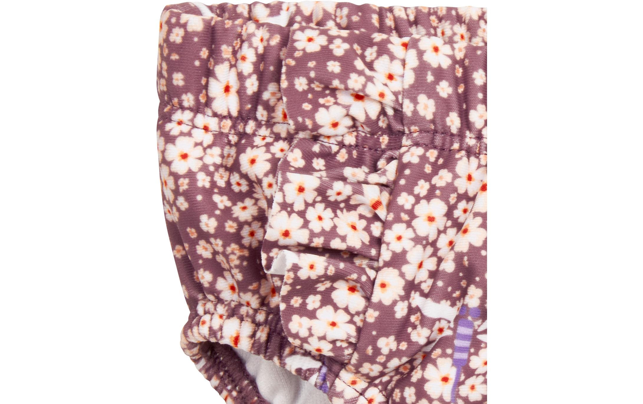 Schwimmwindel Blümchen Violett Gr. 74/80Windelhose für Mädchen mit UV-Schutz