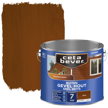CetaBever Snelbeits Gevel & Kozijn zijdemat transparant teak 2,5 liter