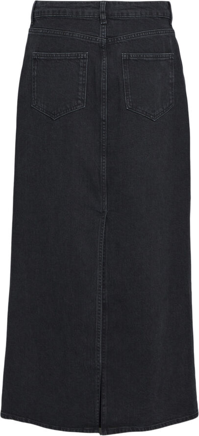 Object OBJELLEN MW LONG DENIM SKIRT NOOS Black denim
