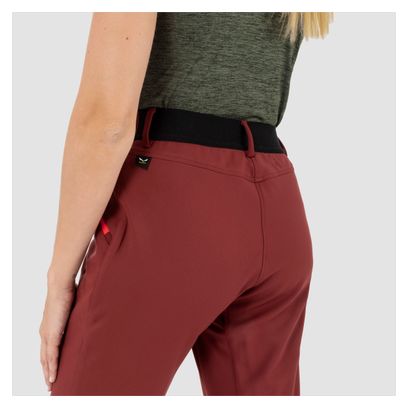 Pantalon Softshell Femme Salewa Dolomia Rouge