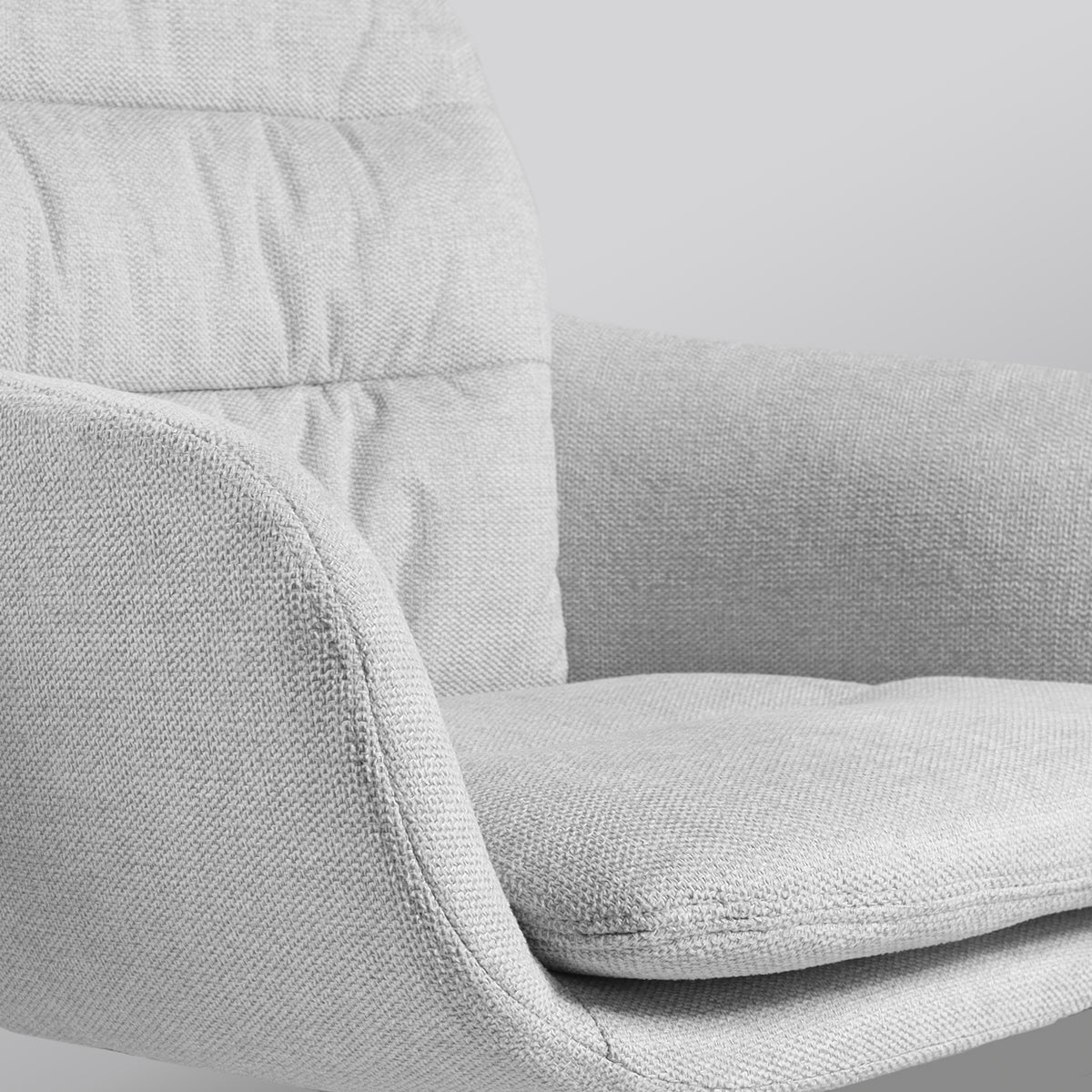 Nolon Nout-Mia Bureaustoelen Set van 2 - Grijs - Wit Onderstel