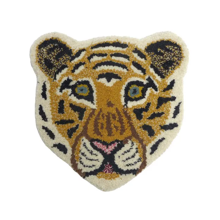 Doing Goods Tapis tête de tigre en laine