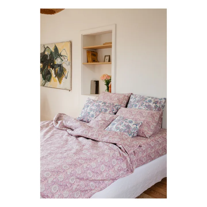Louise Misha Drap-housse Nicole en coton bio | Rose