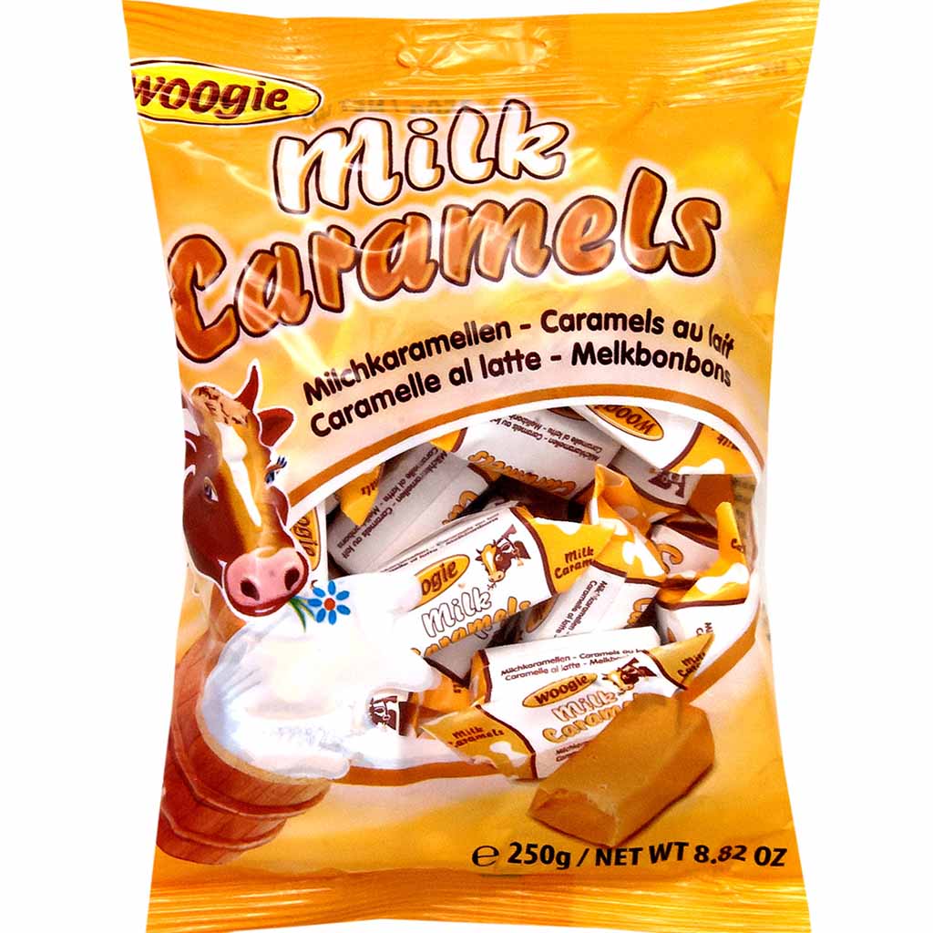 Woogie Milchkaramellen Kuhbonbons 250g MHD:10.10.25