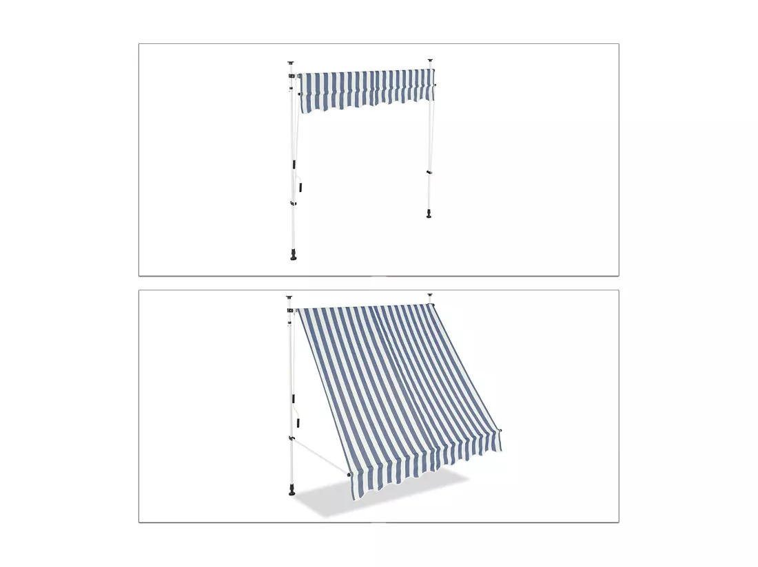 Store banne télescopique de blanche 120 x 180 x 3 cm 13_0001620_5