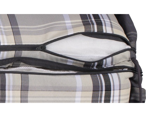 Kussen voor hoge rugleuning 120 x 50 cm Dralon polyester grijs