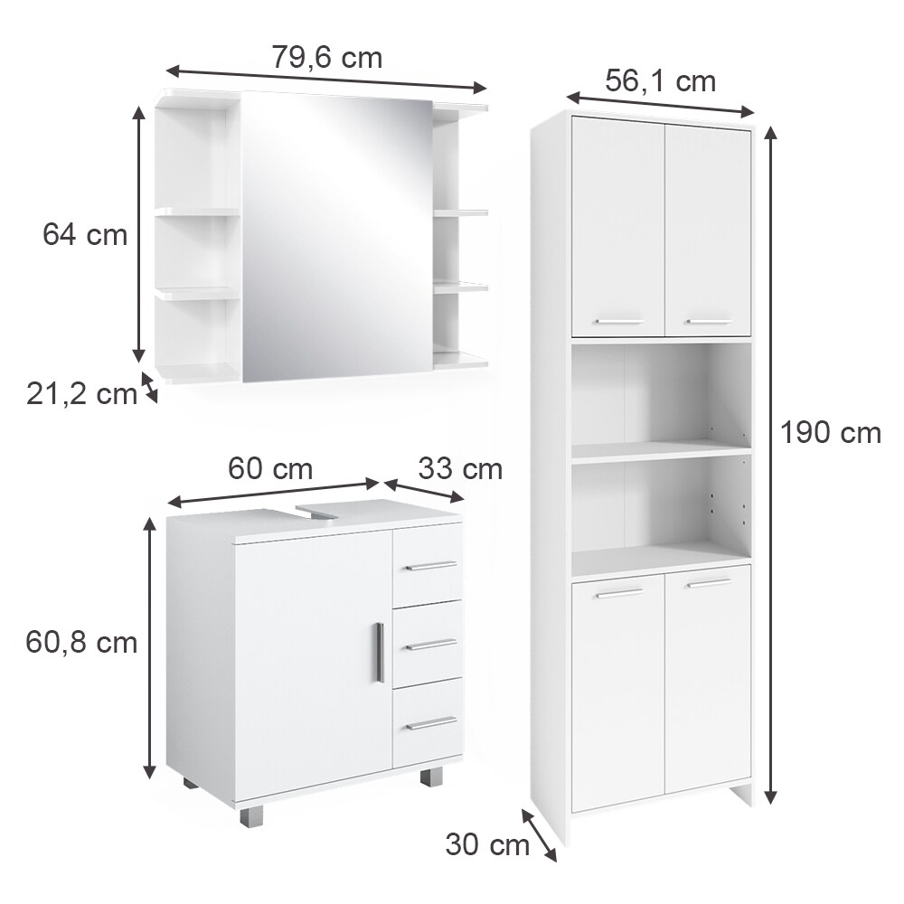 Vicco Badmöbel Set 