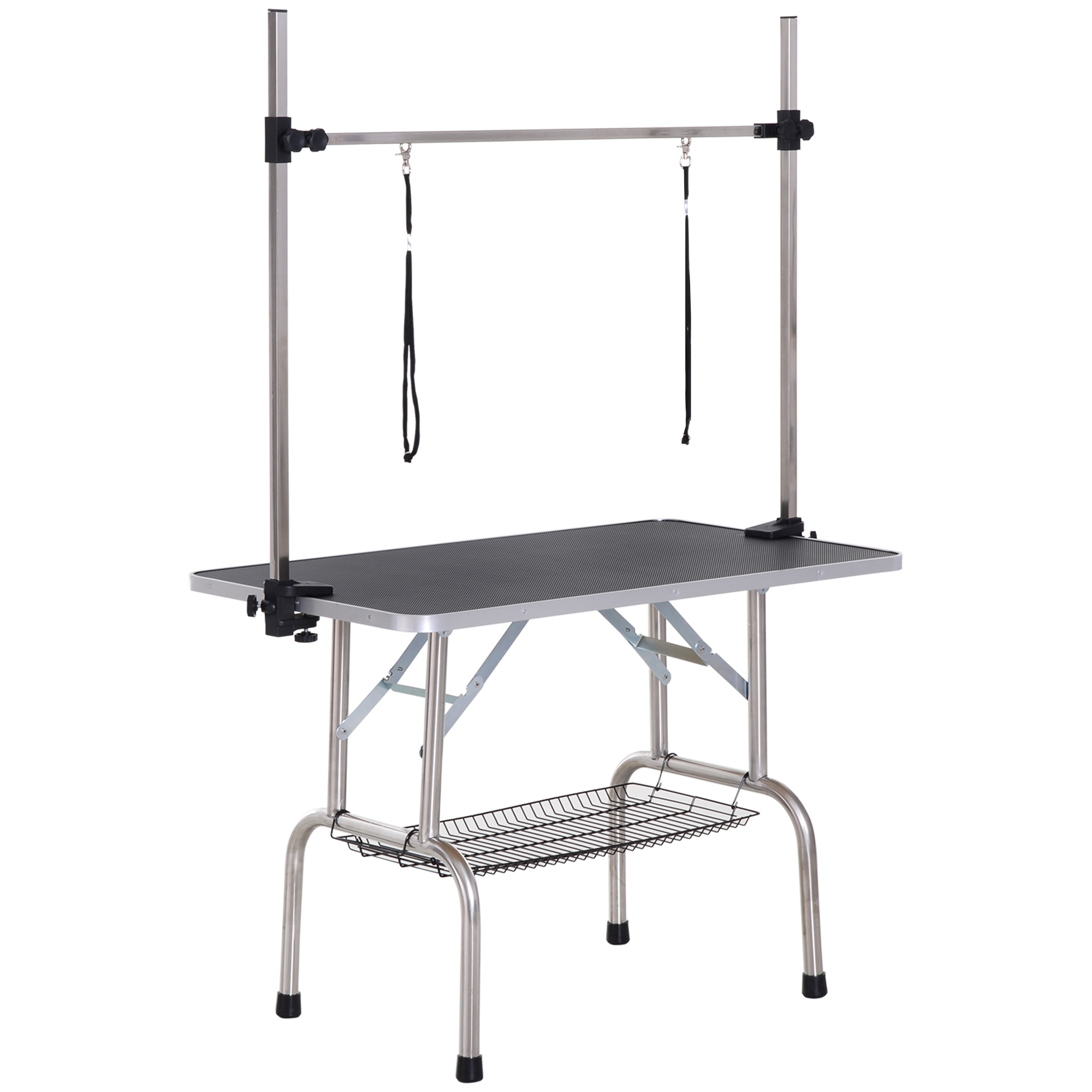 Mesa de cabeleireiro preta PawHut