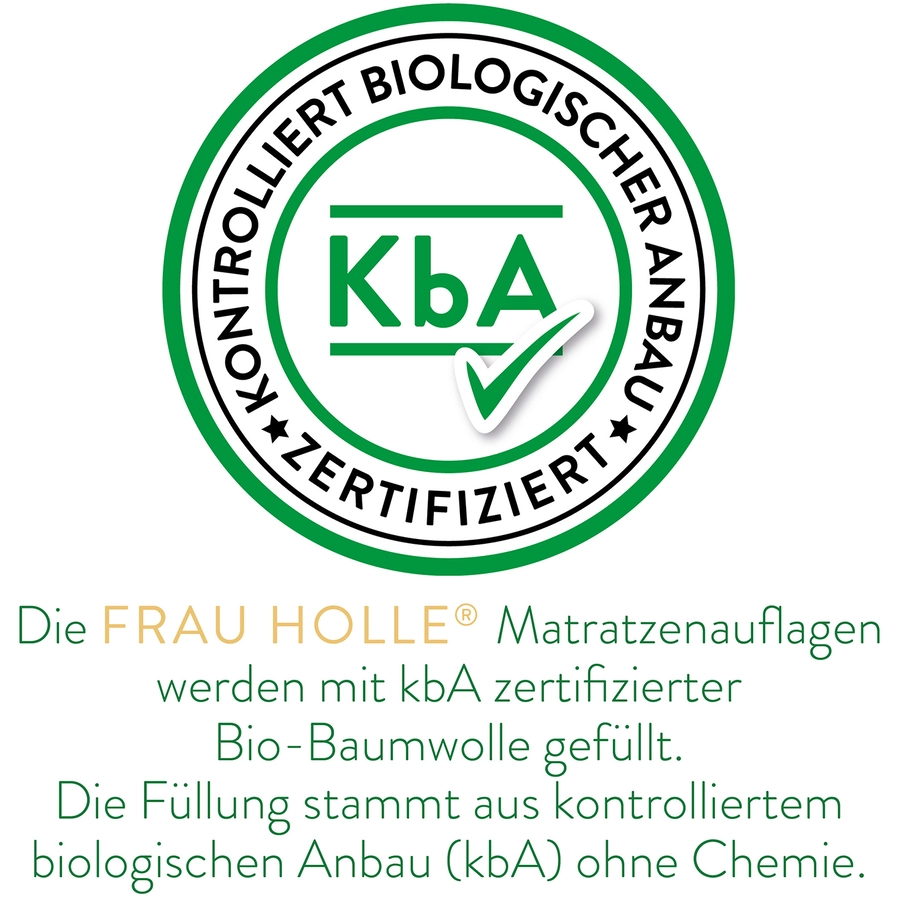 Frau Holle Matratzenauflagen Bio-Baumwolle Naturweiß