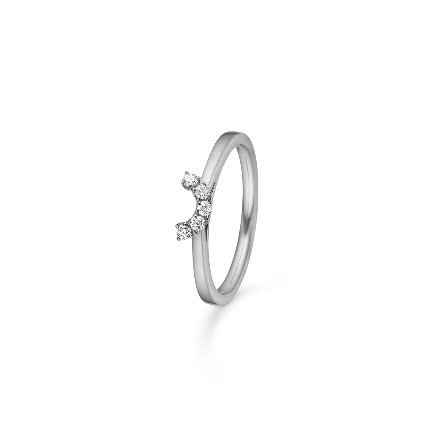 Mads Z Crown Tiara Ring 14 kt. Hvidguld 0,20 ct. 1641920