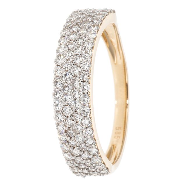Pavé-Bandring, 84 LG-Brillanten 1,0 ct. SI