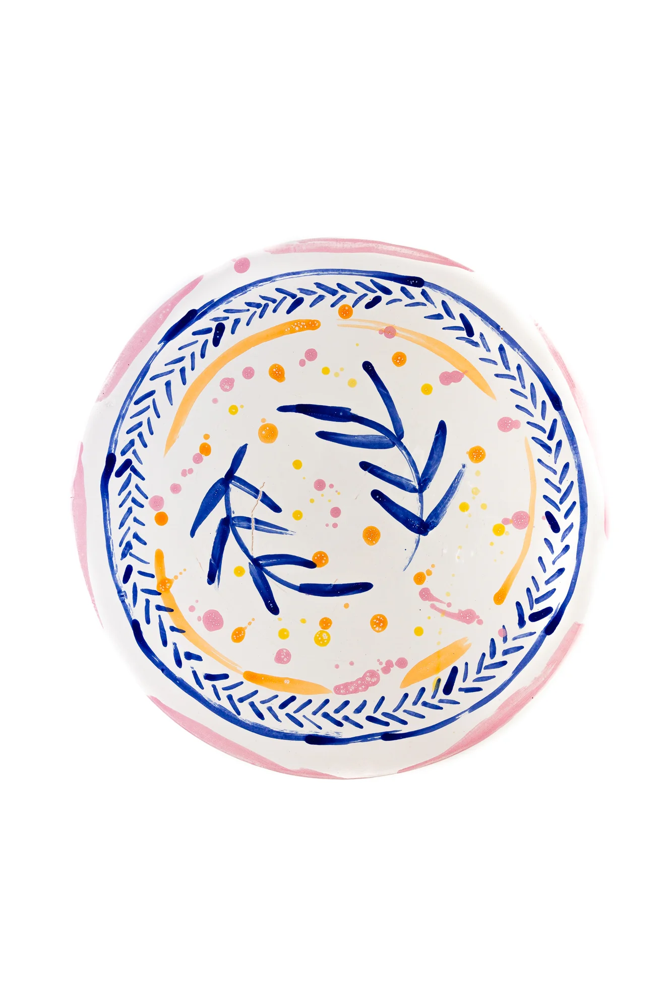 Val Pottery  Gabriela fad, multi - Ø40 cm.