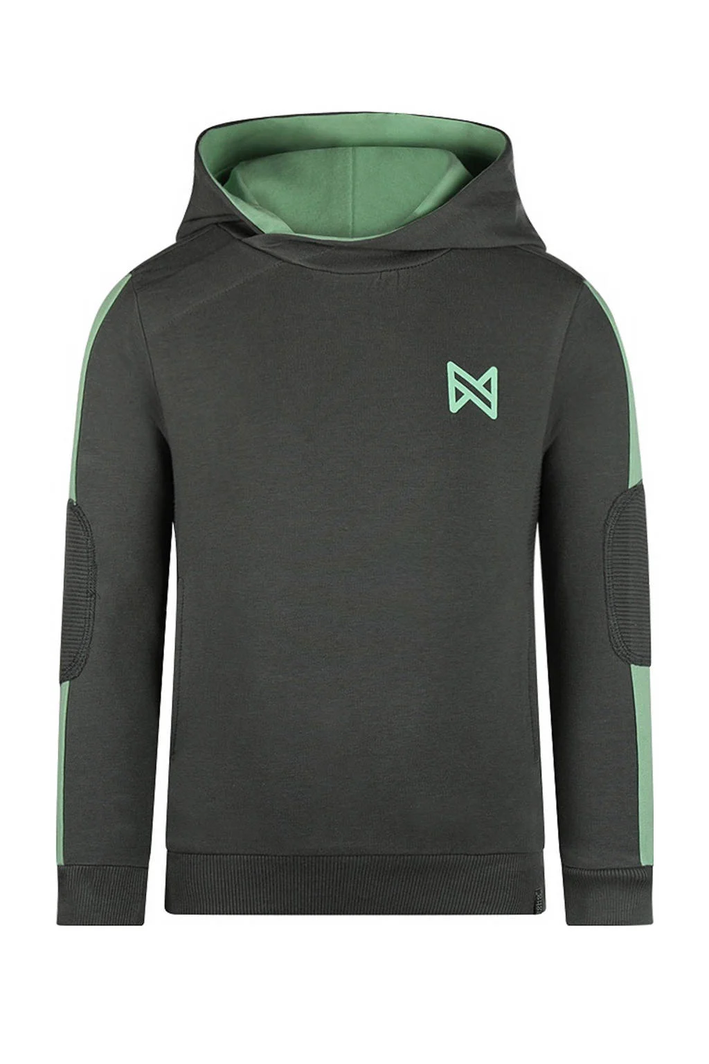 Koko Noko hoodie donkergrijs/groen