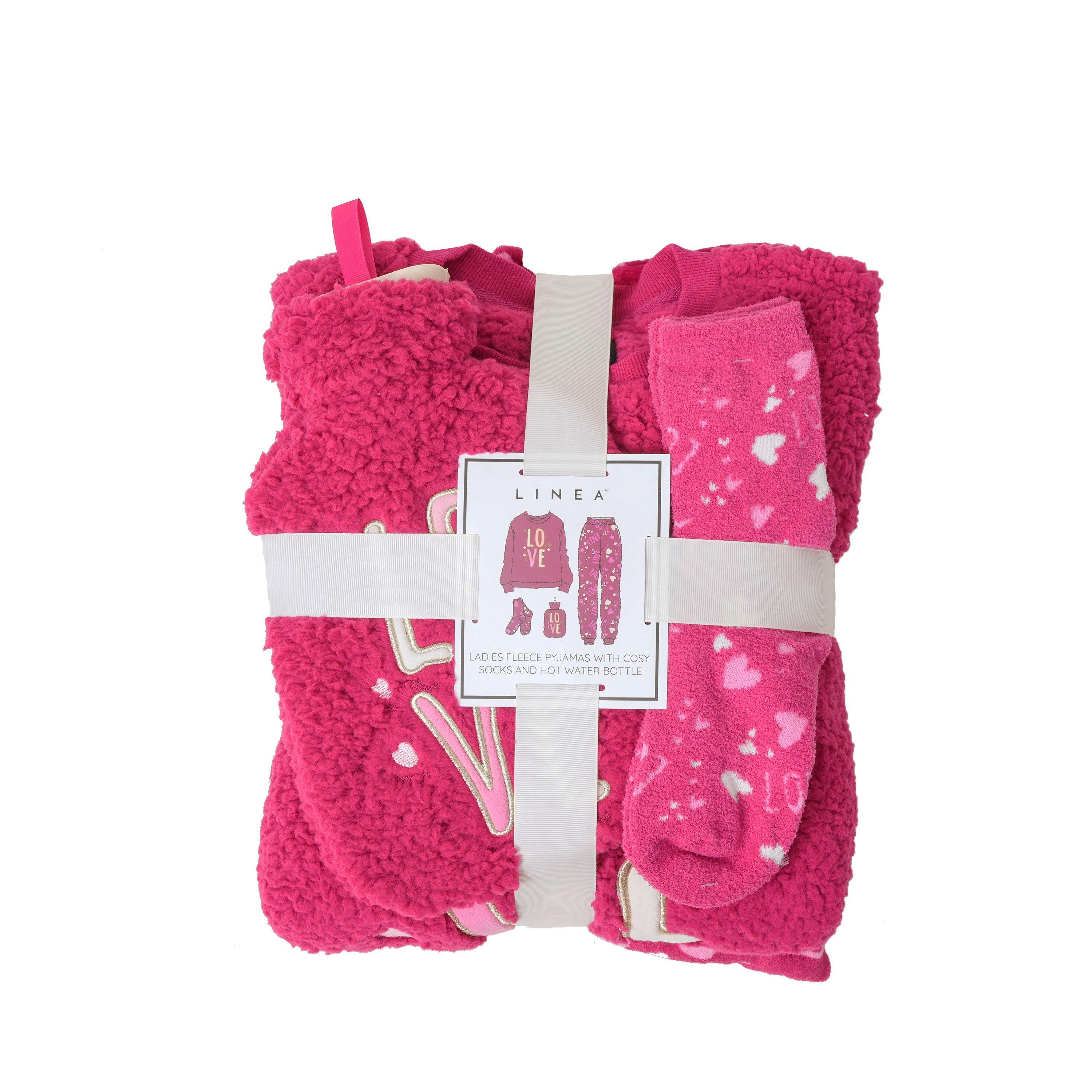 Linea Ladies Love Pyjama and Hot Water Bottle Gift Set