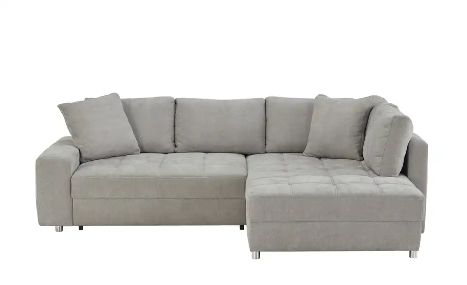 Ecksofa Arissa de Luxe Grau rechts Webstoff