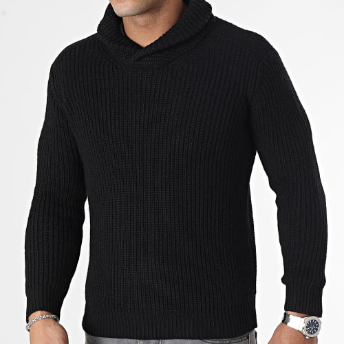 Pull Col Montant Noir