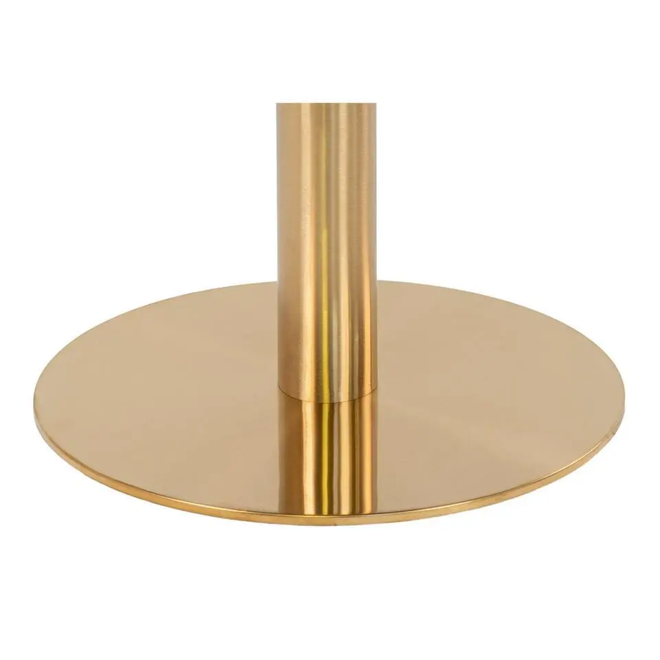Eettafel Wit Ø110cm - Gouden Onderstel - Bolzano