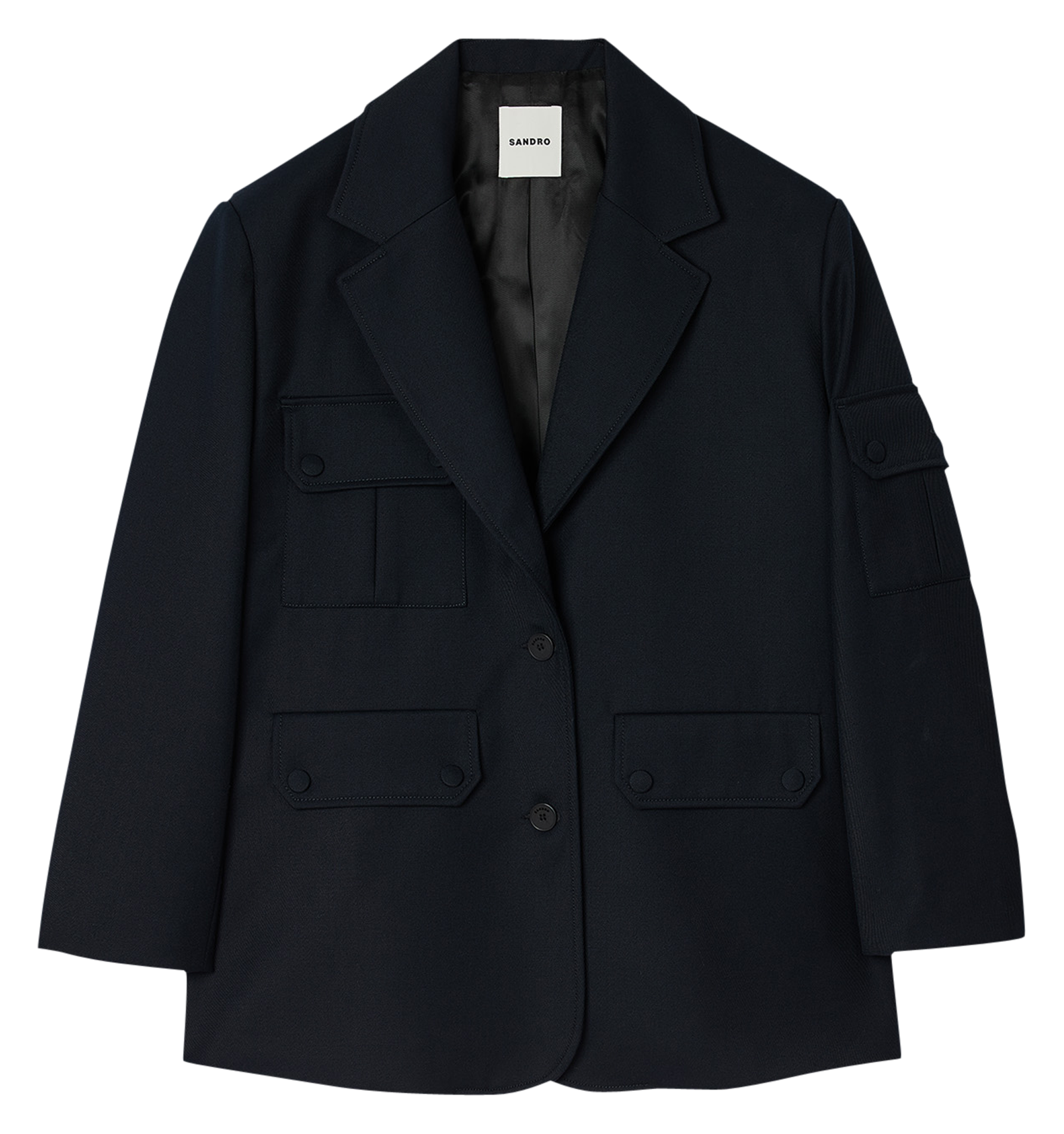 Veste de costume col tailleur| Bleu